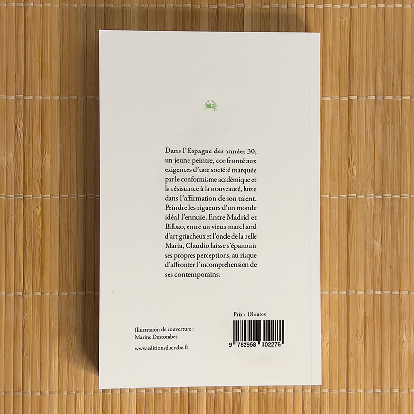 Quatrième de couverture du second ouvrage de François Tribot Laspière aux Editions du Crabe, Salamanca